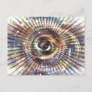 0100101010001101 (part 2) Code Binary Cyberspace Postcard