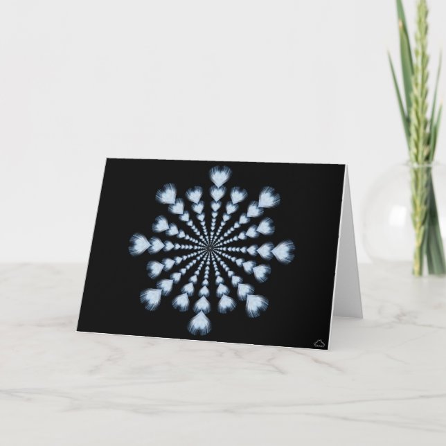 0101 Peacock Snowflake 4, Note Card (Front)