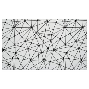 010316 Network - Black on White Fabric