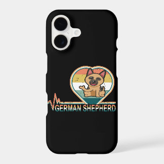 011 Retro German Shepherd Heartbeat Vintage