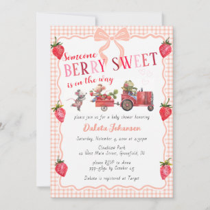 011 Terracotta Berry Sweet Farm Baby Shower Invitation