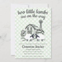 018 Grass Two Little Lambs Farm Plaid Baby Shower