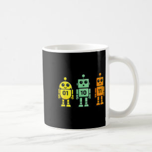 01 10 11 robot funny binary code robots 01 10 11 coffee mug