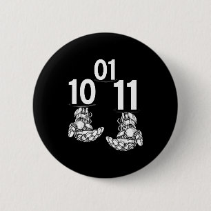 01 10 11 robot funny hands robot men girls boys01 6 cm round badge