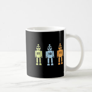 01 10 11 robot programming funny men women kids coffee mug