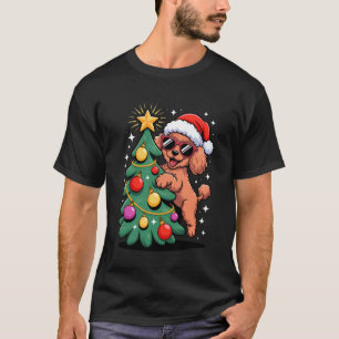 01 Christmas Tree Toy Poodle Sunglasses Poodles T-Shirt