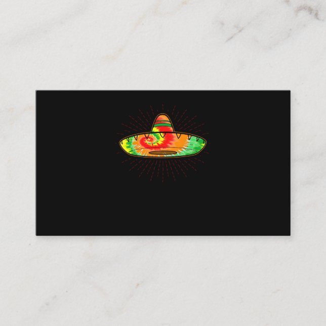 01.Cinco De Mayo Tie Dye Sombrero Tie Dye Sombrero Business Card (Front)