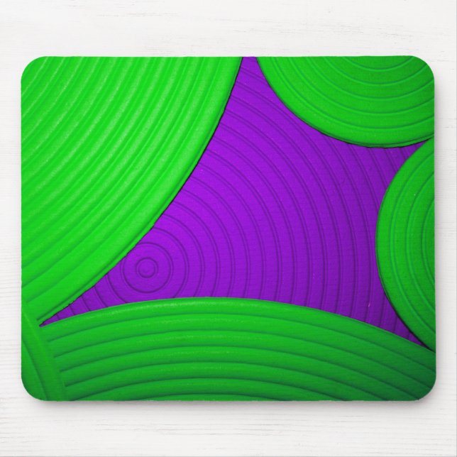 01 Green & Purple Starburst Mousepad (Front)