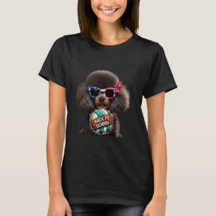01 Miniature Poodle Back To School Volleyball Kids T-Shirt