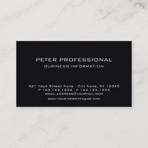 01 Modern Professional Business Card black white