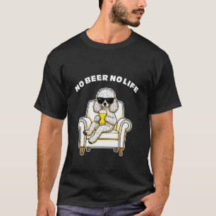01 No Beer No Life Toy Poodle Funny Dog with Sungl T-Shirt
