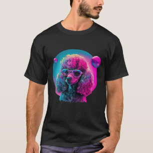 01 Poodle s Synthwave Dreamscape T-Shirt