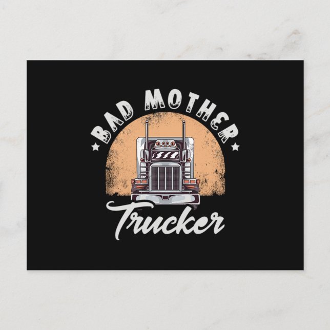 01.Truck Trucker for a Truck driver Invitation Postcard (Front)