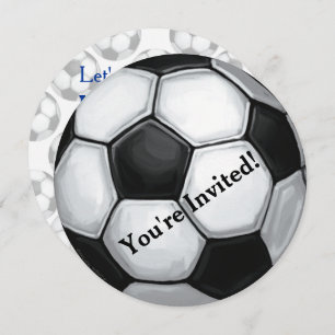 01of12 Soccer Ball Party Invitation