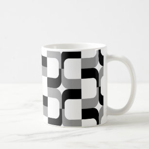 020614 - Black and Grey on White Coffee Mug