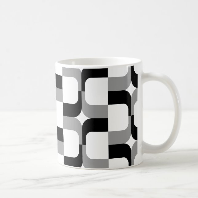 020614 - Black and Grey on White Coffee Mug (Right)