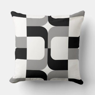020614 - Black and Grey on White Cushion