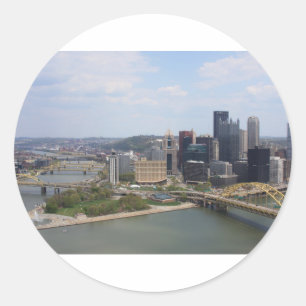 0230 Pittsburgh (Golden Triangle).JPG Classic Round Sticker