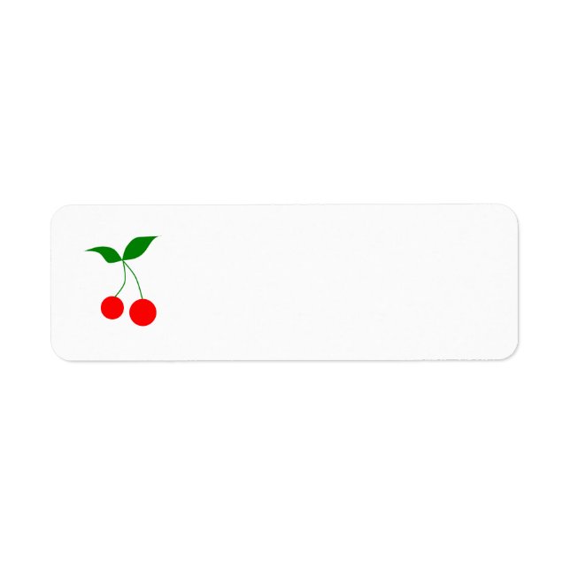 031 RED CARTOON RED CHERRIES CLIPART VECTOR GRAPHI RETURN ADDRESS LABEL (Front)