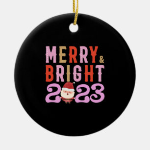 03 family christmas merry and bright ceramic ornament