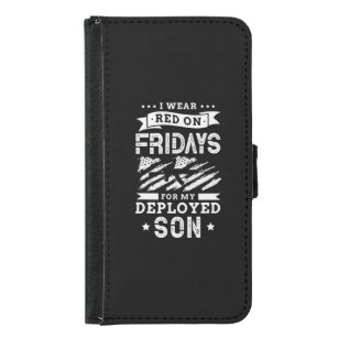 03.I Wear Red On Fridays For My Deployed Son Samsung Galaxy S5 Wallet Case