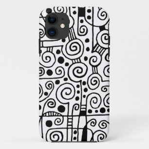 040512 - Black on White iPhone 11 Case