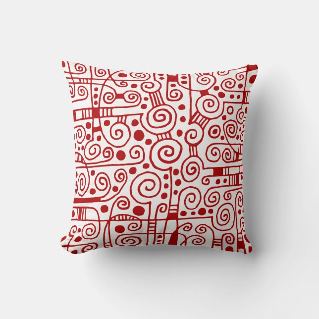 040512 - Ruby Red on White Cushion (Front)