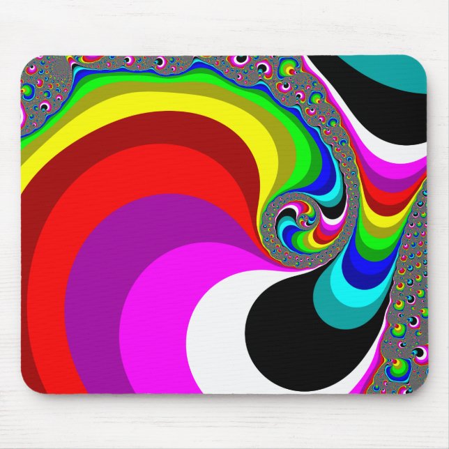 040 Obama - Fractal Art Mouse Pad (Front)