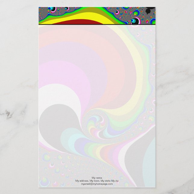040 Obama - Fractal Art Stationery (Front)