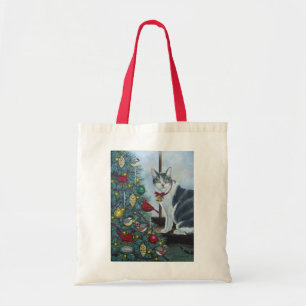 0417 Christmas Cat Tote Bag