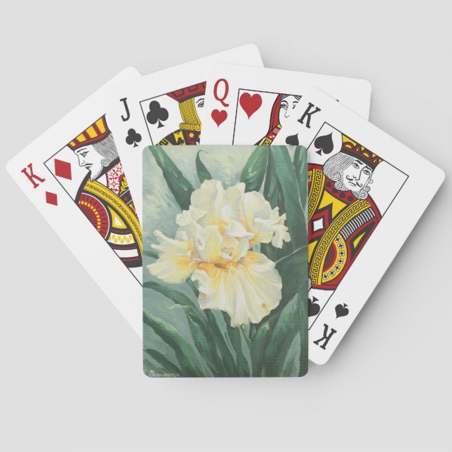 0434 Cream Iris Playing Cards (Back)