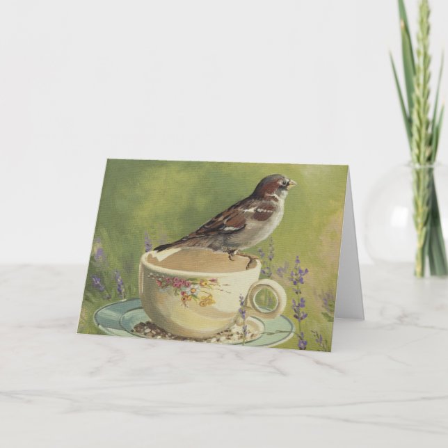 0470 Sparrow Birthday Card (Front)