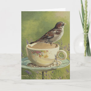0470 Sparrow Birthday Card