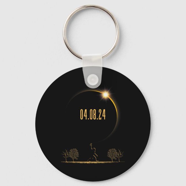 04.08.24 Total Solar Eclipse 2024  Key Ring (Front)