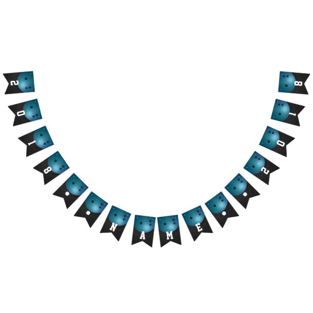 04of12 Bowling Ball Themed Party Custom Bunting (All)