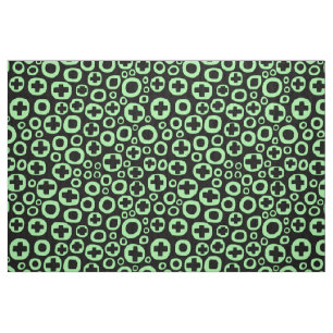 050215 - Mint Green on Black Fabric