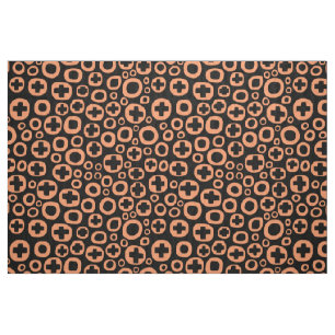 050215 - Peach on Black Fabric