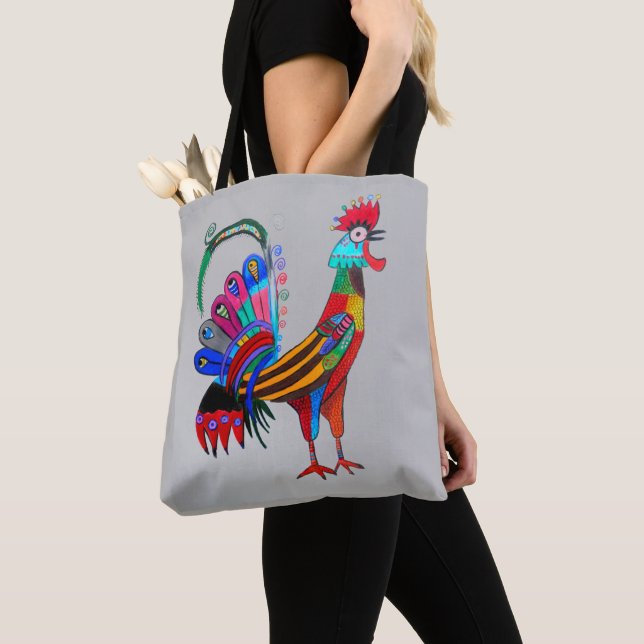 055 - Rooster Tote Bag (Close Up)