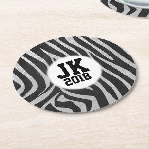 05of12 Custom Zebra Party Coasters