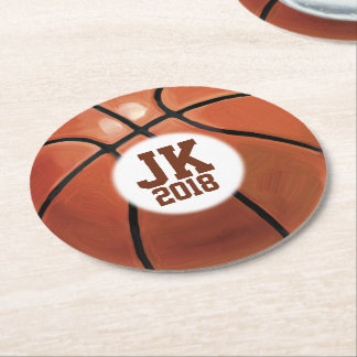 05of12 Disposable Basketball Ball party Round Paper Coaster