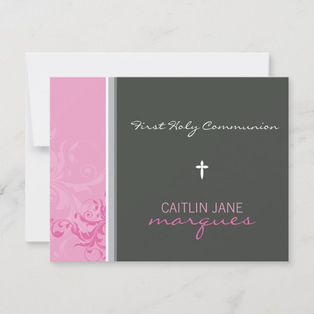 065 Rosemary :: FIRST COMMUNION INVITE 2 (Front)