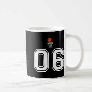 06 Number Basketball Style Vintage White Premium Coffee Mug