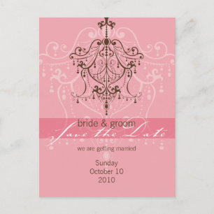071 Skye :: SAVE THE DATE POSTCARD :: chandelier