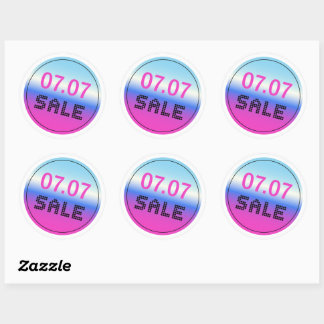 07.07 Sale Sticker With A Holographic Gradient