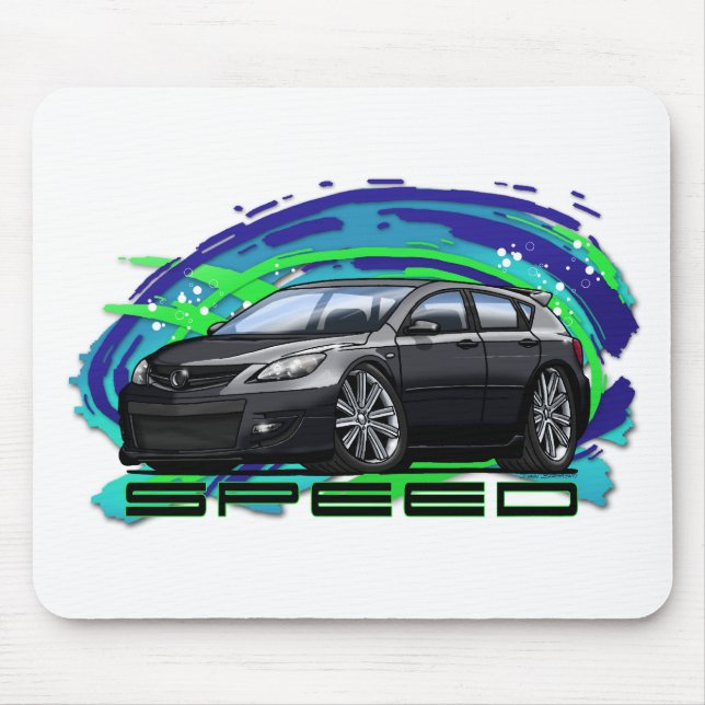 07-09 Speed3_Black Mouse Pad (Front)