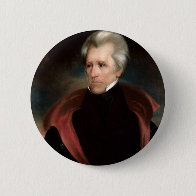 07 Andrew Jackson 6 Cm Round Badge (Front)