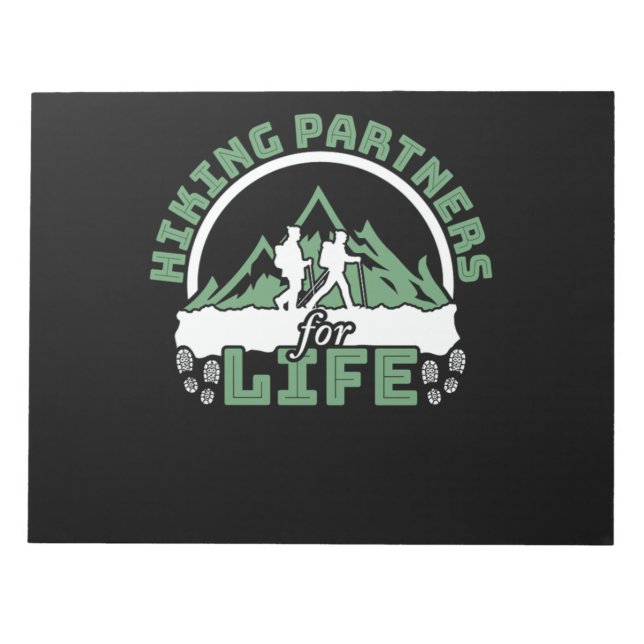 07.Hiking Hiking Partners For Life Notepad (Front)
