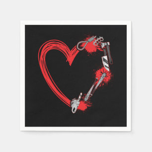 07.Horror Movie Horror Movies Heart Chain Saw Knif Napkin