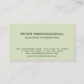 07 Modern Professional Business Card light green