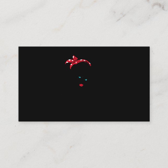 07.Nail Technician Nail Technician Rosie The Rivet Business Card (Front)